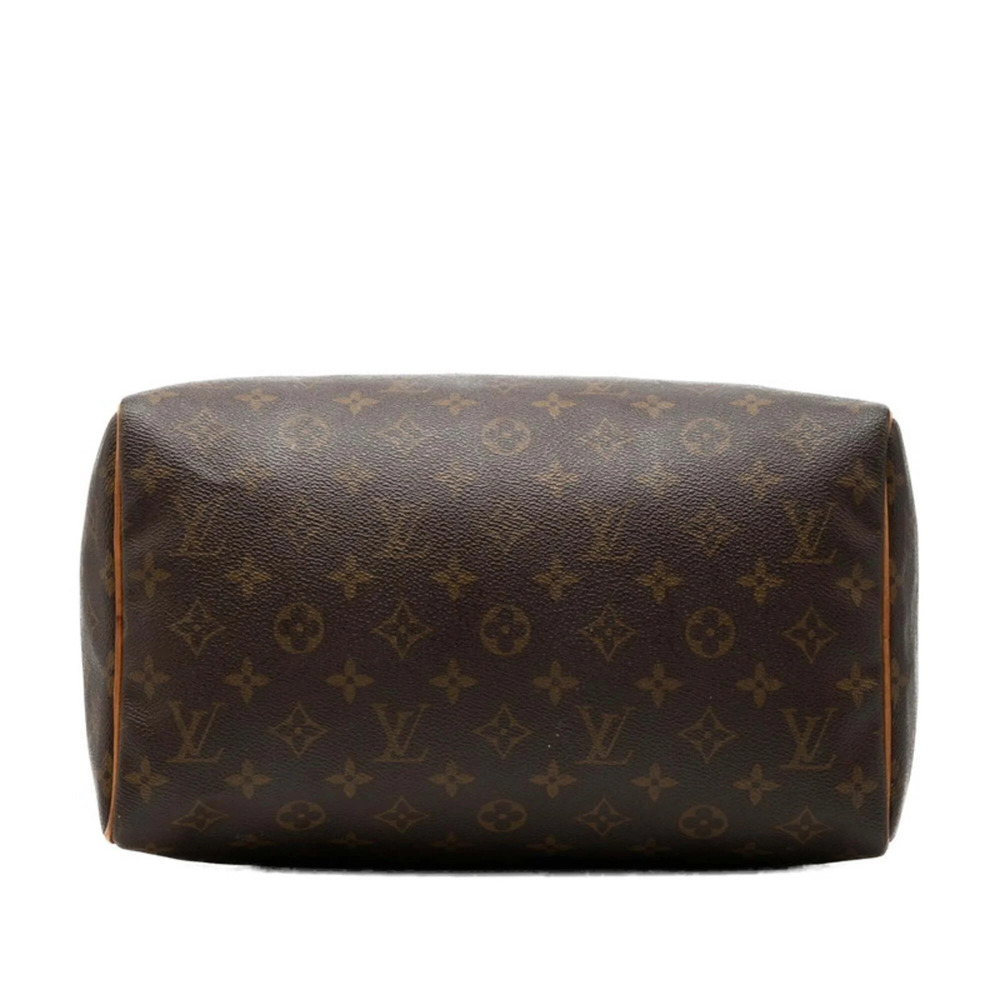 LOUIS VUITTON Brown Monogram Leather Speedy 30 Boston Bag - Picture 3 of 6